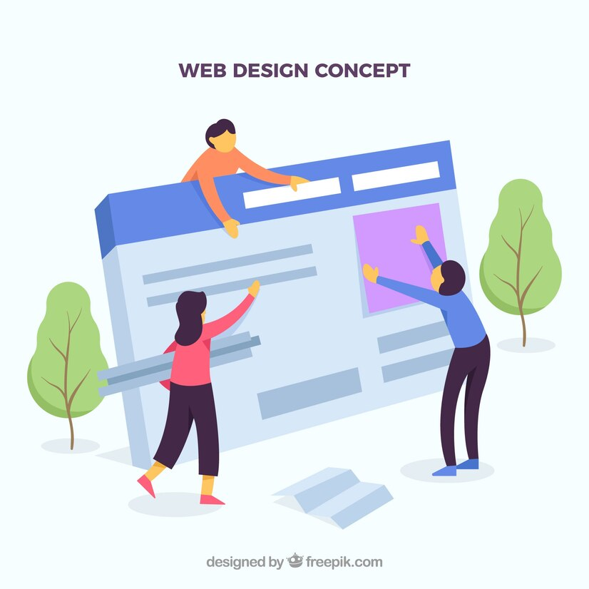 Ilustrasi konsep web desain.