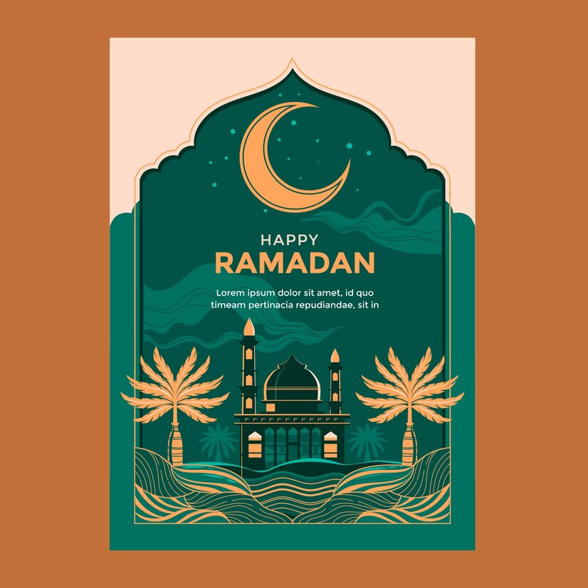 Ilustrasi Desain Ucapan Ramadhan.