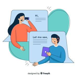 Ilustrasi menjawab complain customer.