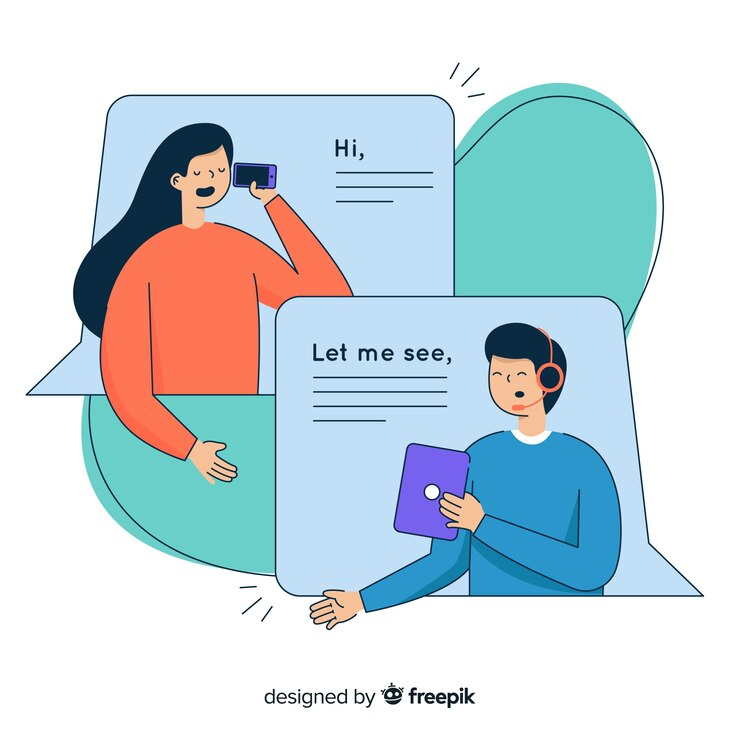 Ilustrasi menjawab compain customer.